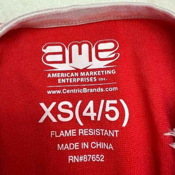 Little Girls Mrs. Claus Dress size 4/5 XS - Picture 3 of 4